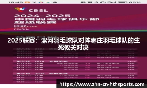 2025联赛：漯河羽毛球队对阵枣庄羽毛球队的生死攸关对决