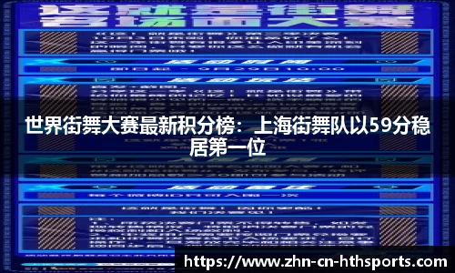世界街舞大赛最新积分榜：上海街舞队以59分稳居第一位